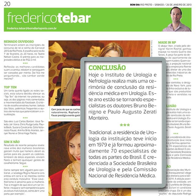 Jornal Bom Dia - Coluna Frederico Tebar