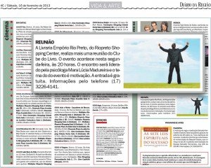 Agenda - Diário da Região - Reunião Clube do Livro