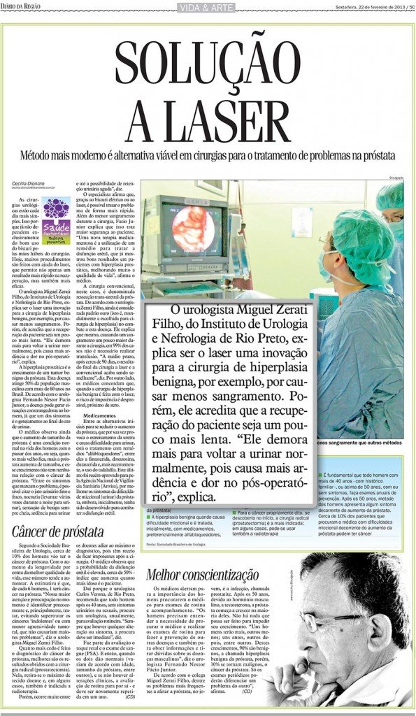 Matéria - Diário da Região - Solução a Laser