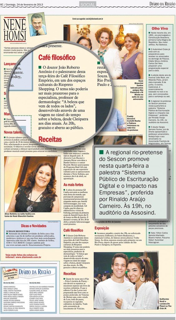 Nota - Nenê Homsi - Café Filosófico e Sescon
