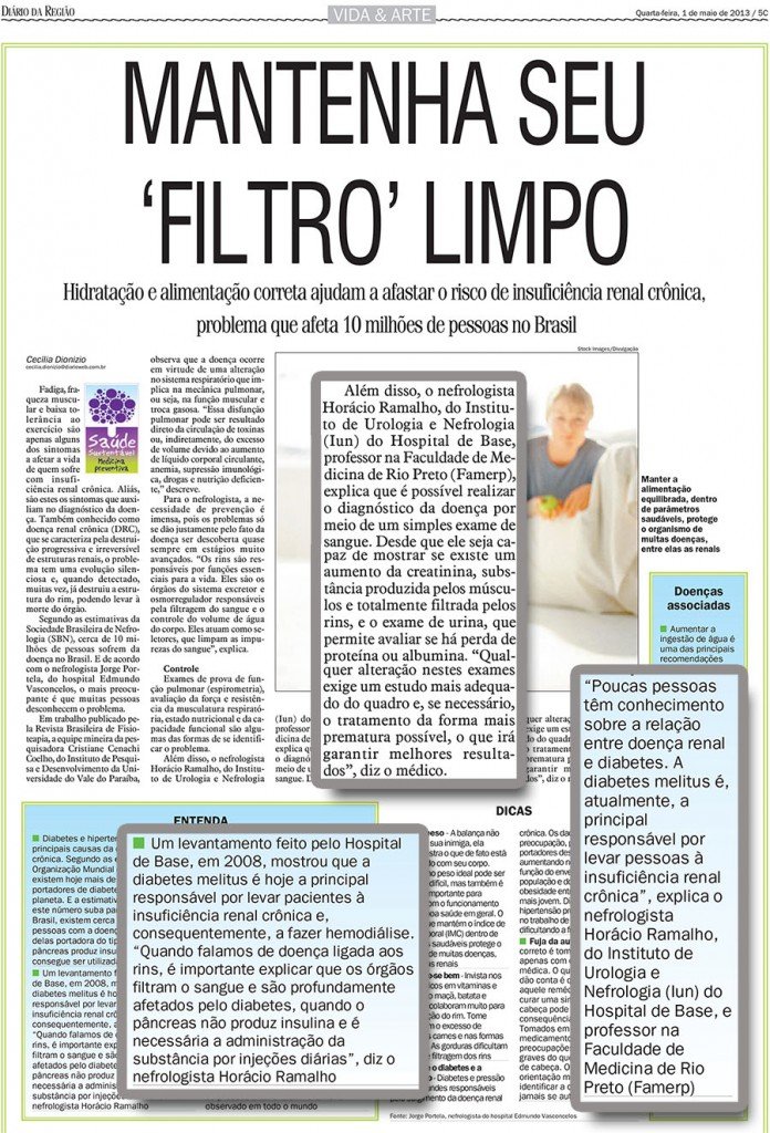 Matéria - Diário da Região - Mantenha seu Filtro Limpo